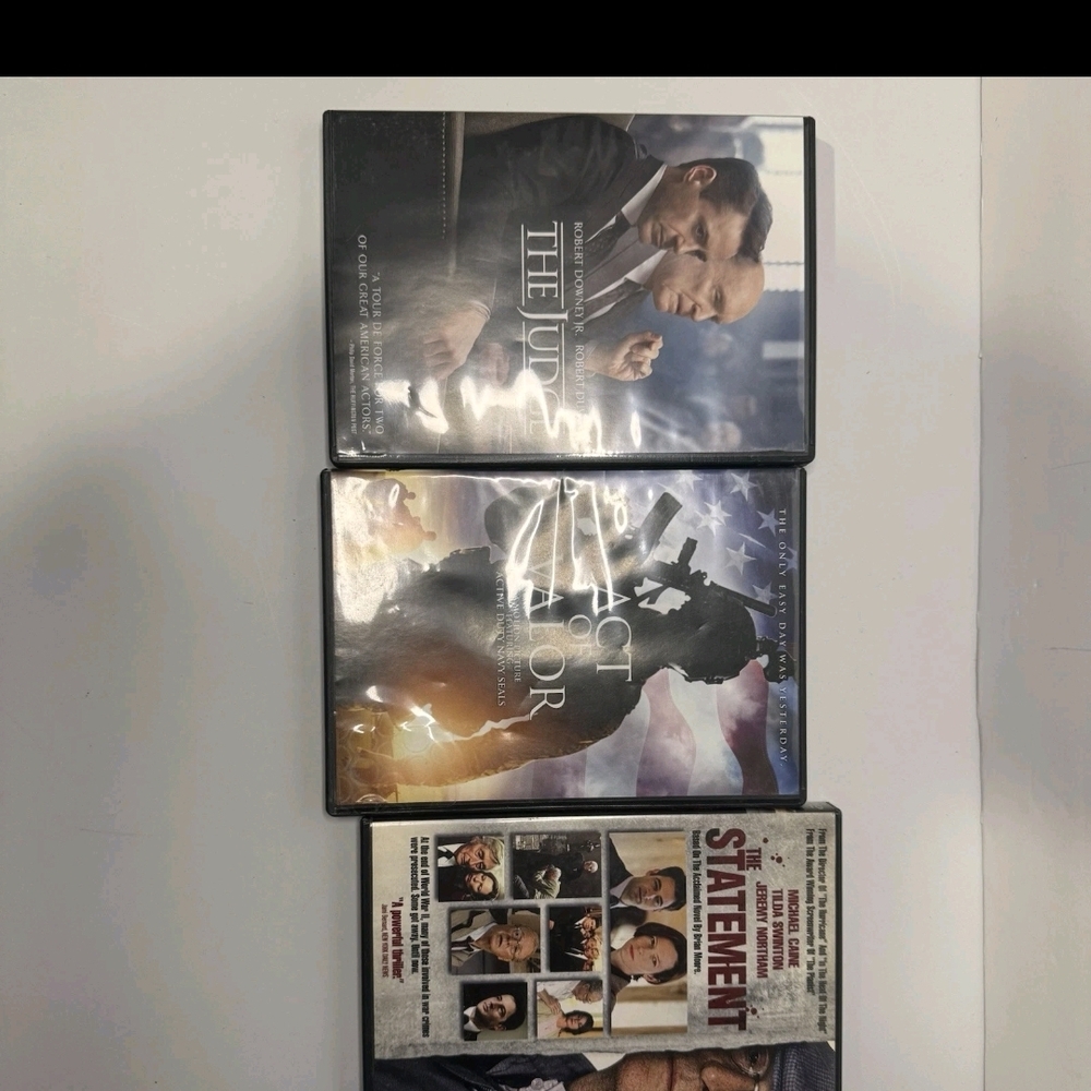 DVD Lot Of 3 (Pre-Owned) (VGC) The Judge,Act Of Valor & The Statement  (Region1)